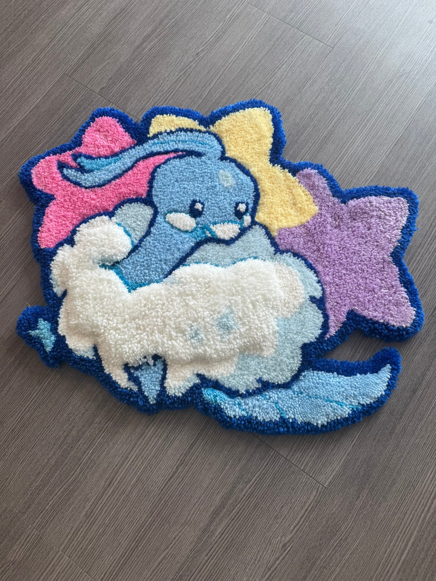 fluffy blue bird