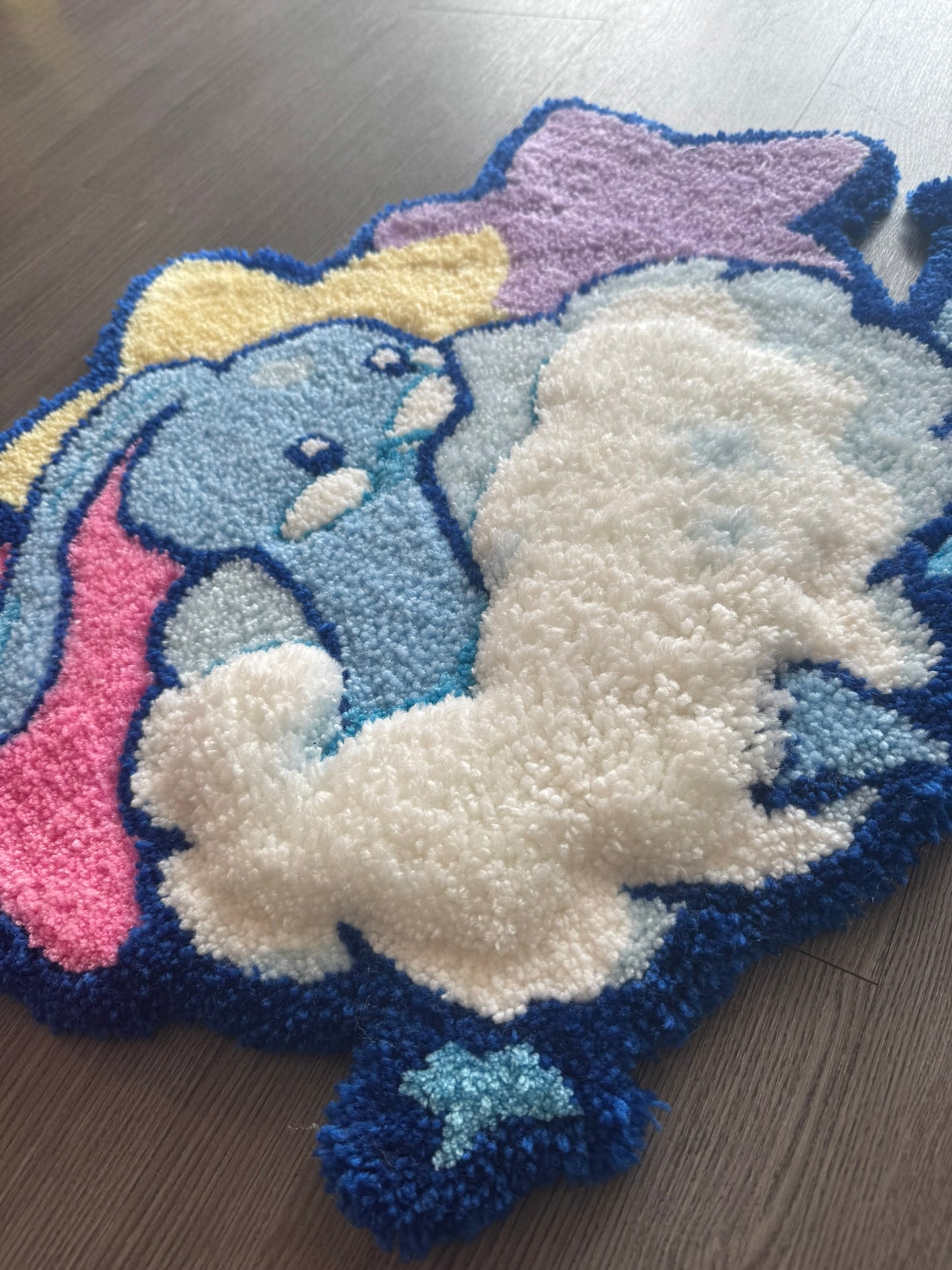 fluffy blue bird